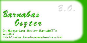 barnabas oszter business card